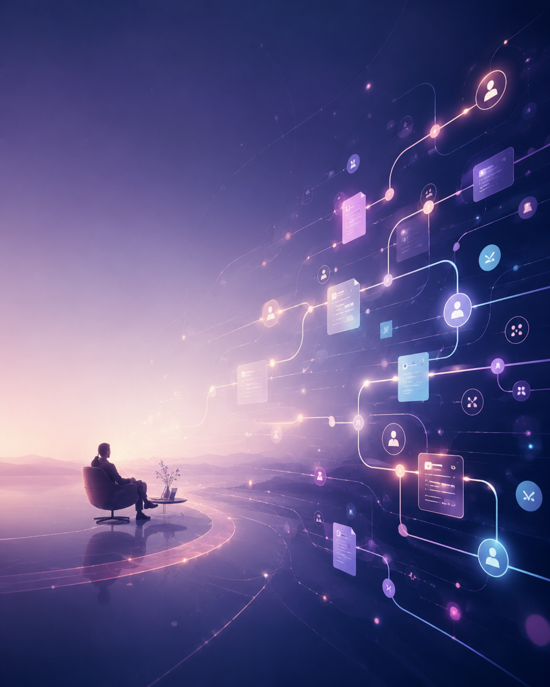 A leader seeing a calmer, clearer, connected way for work to move